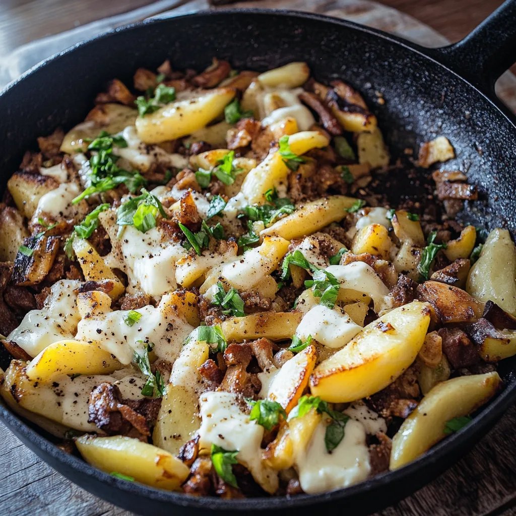 Schupfnudel-Pfanne mit Hack und Lauch