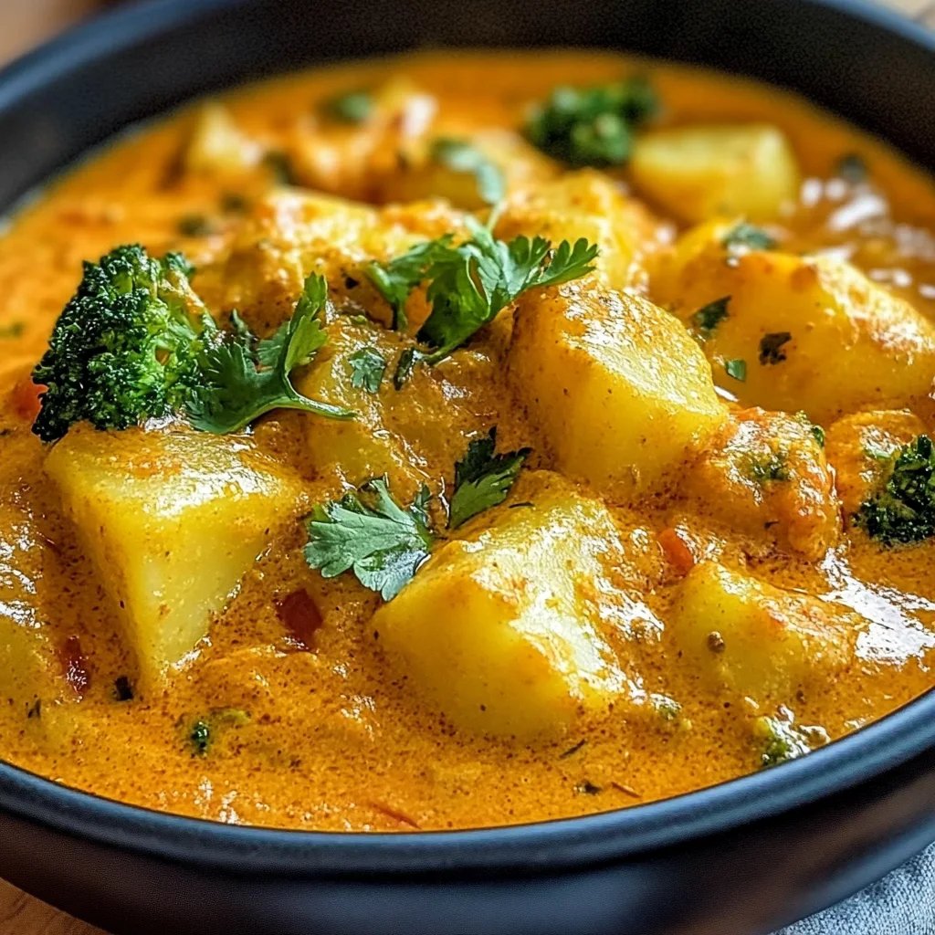 Cremiges Kartoffel-Brokkoli-Curry