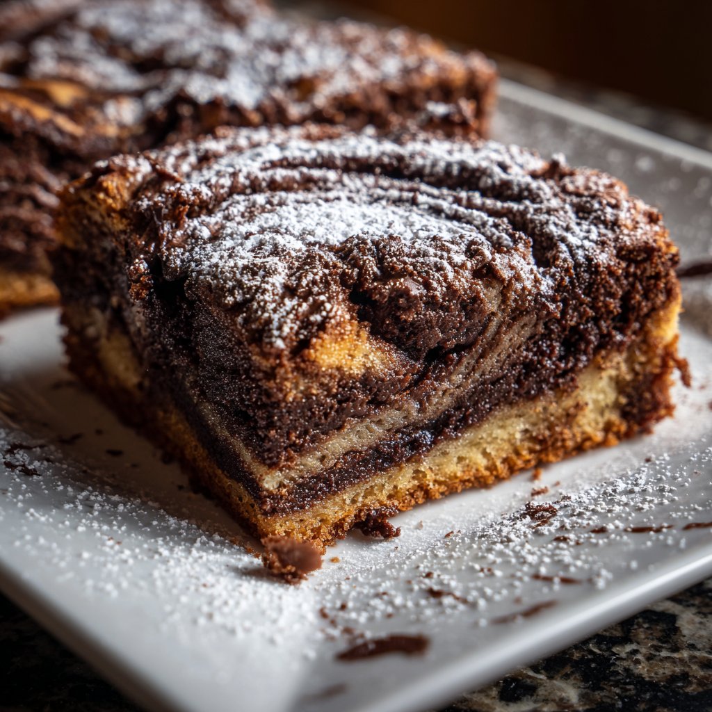 Blechkuchen mit Schoko-Swirl