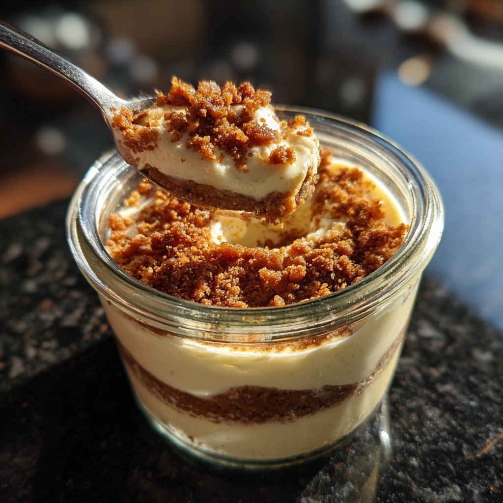 Spekulatius-Apfel-Cheesecake Dessert im Glas