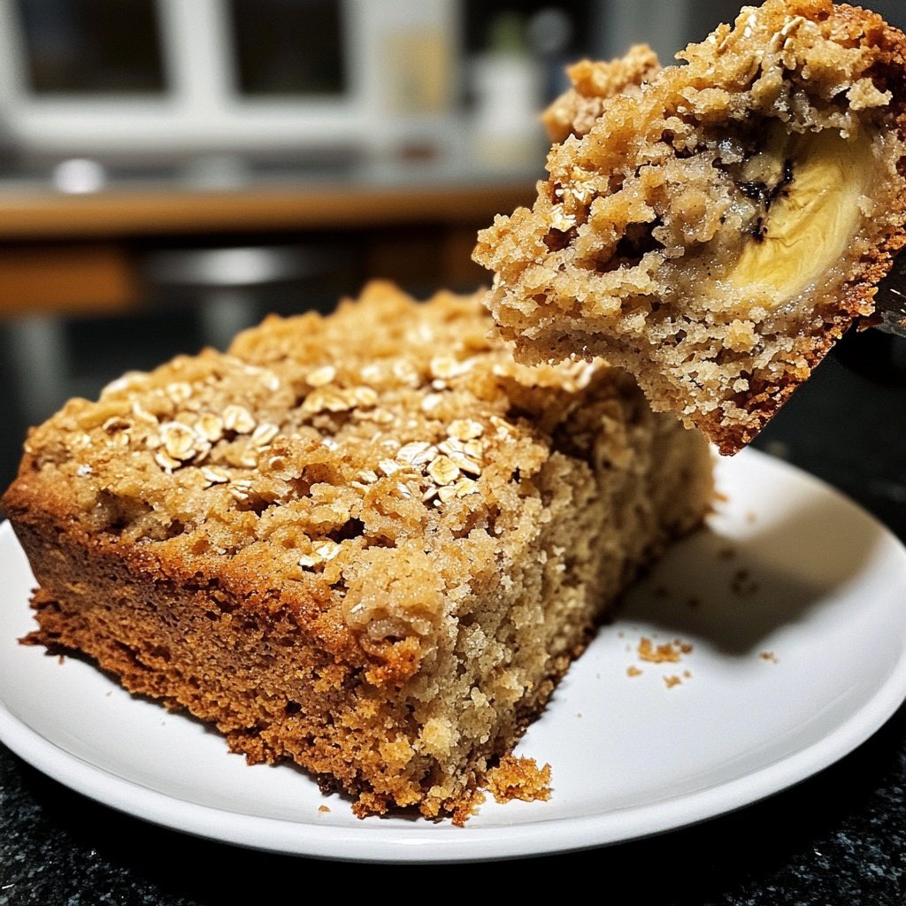 Bananenbrot mit Haferflocken