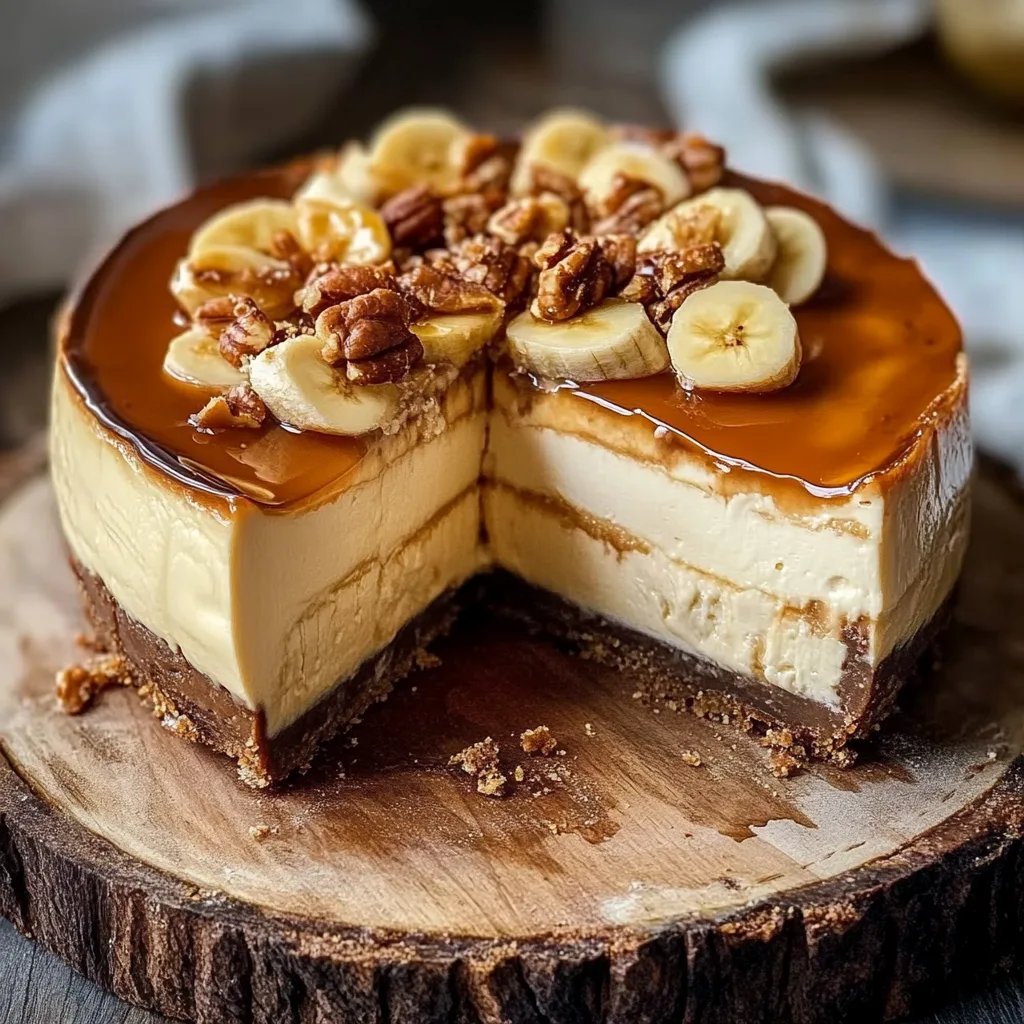Bananen-Karamell-Nuss-Cheesecake