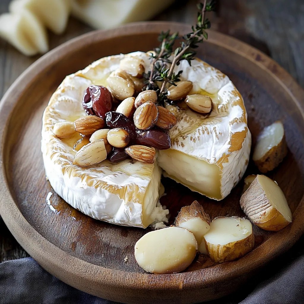 Gerösteter Camembert mit Haselnüssen und Honig