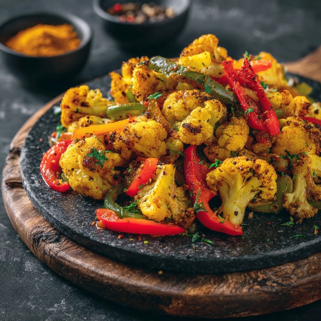 Blumenkohl Pfanne Mit Kurkuma