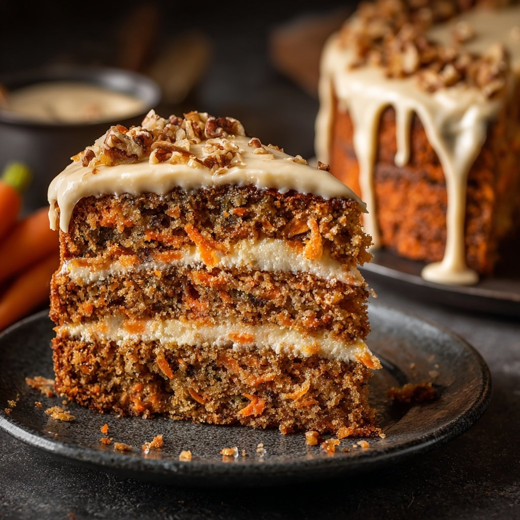 Karottenkuchen Mit Dinkelmehl Und Nüssen