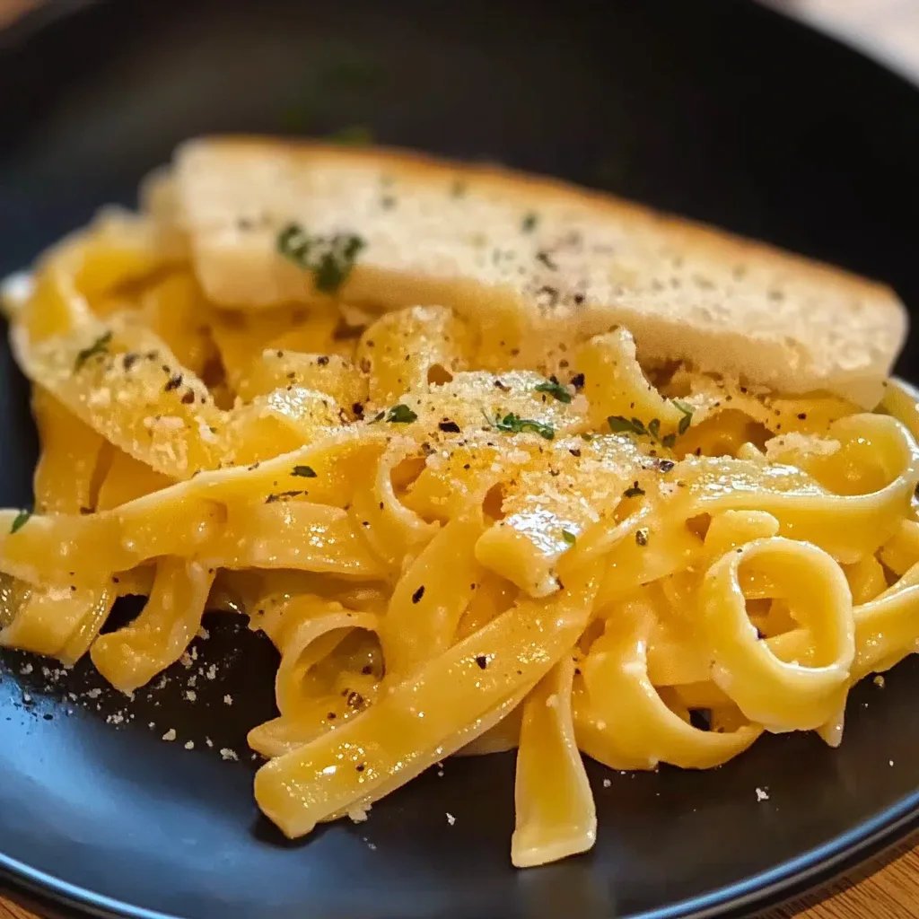 Cremige Knoblauch-Tagliatelle