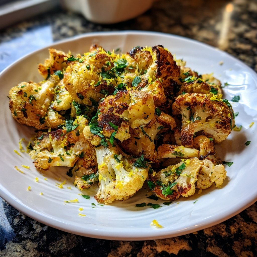 Blumenkohl Pfanne Mit Zitronen Joghurt