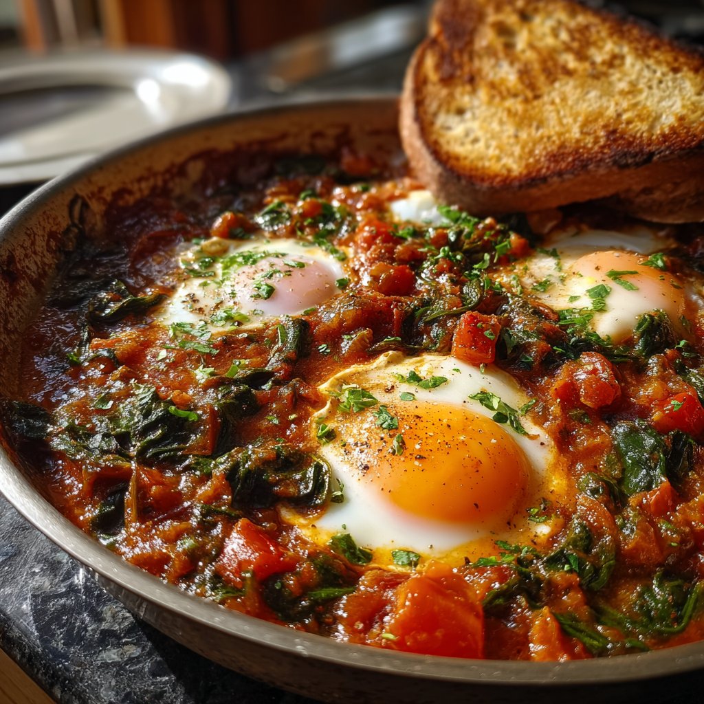 Shakshuka mit Spinat