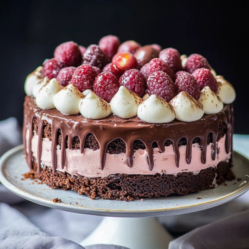 Schokoladige Ostertorte mit Sauerkirschen