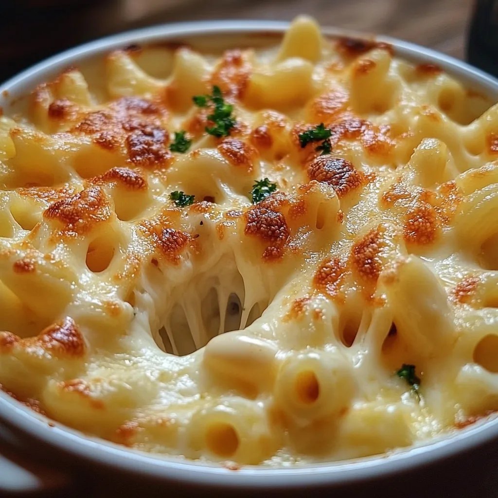 Gourmet-Mac and Cheese aus dem Ofen mit Knusperkruste