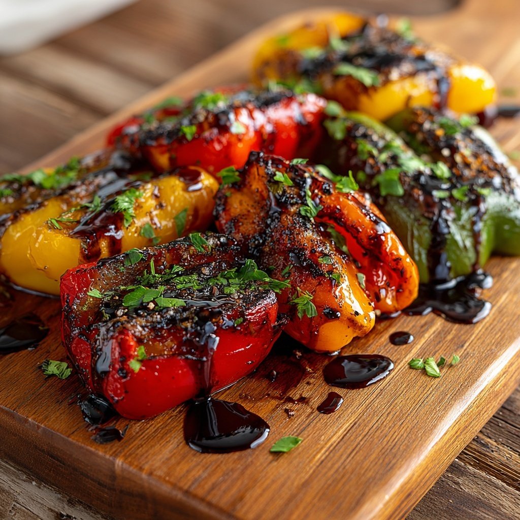 Gegrillte Paprika Mit Balsamico