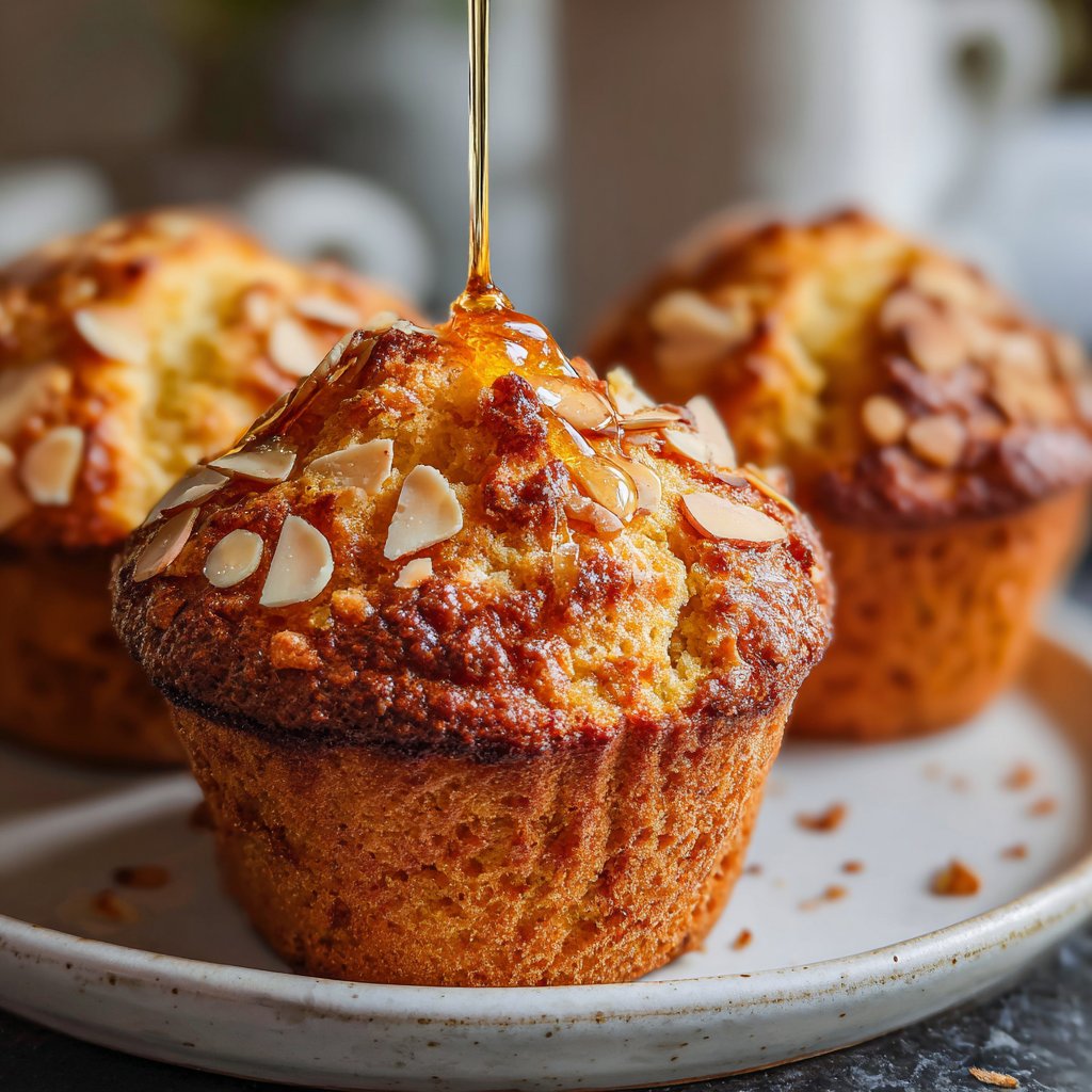 Muffins mit Mandeln und Honig